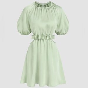 Satin Cut Out Mini Dress